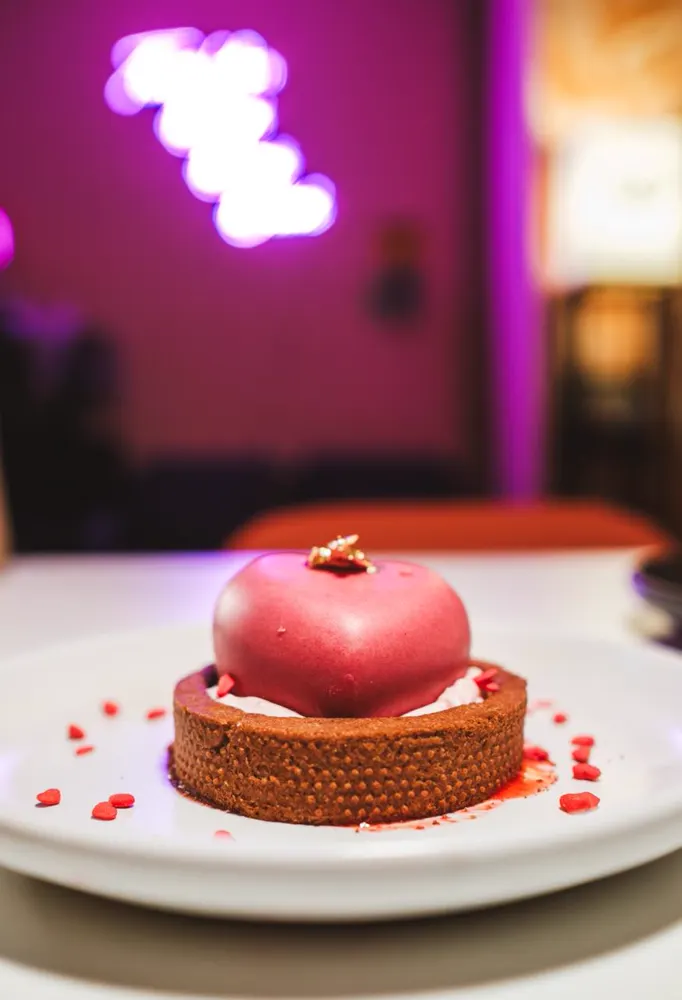 Tartaleta de corazón rosa