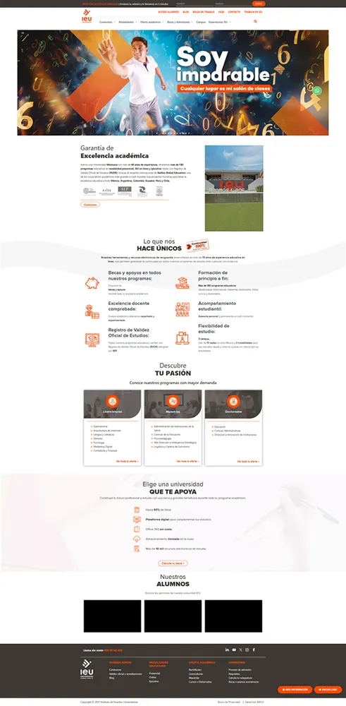 Landing page de la campaña Soy imparable