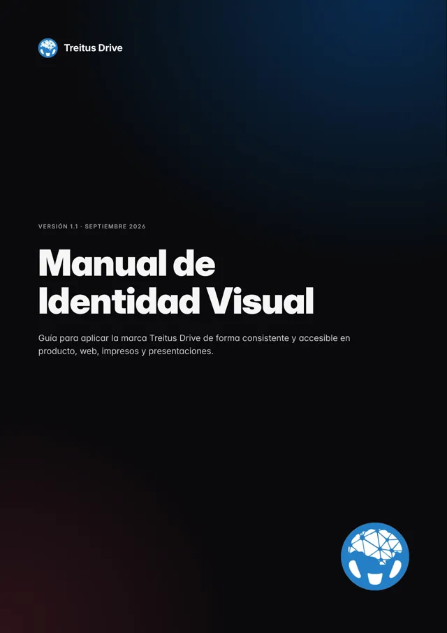 Portada del Manual de Identidad Visual de Treitus Drive